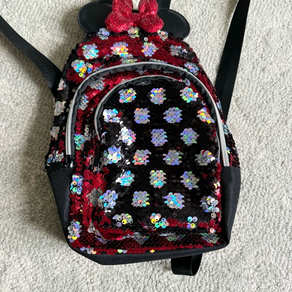 Disney Parks Minnie Mouse Reversible Sequined Mini Backpack